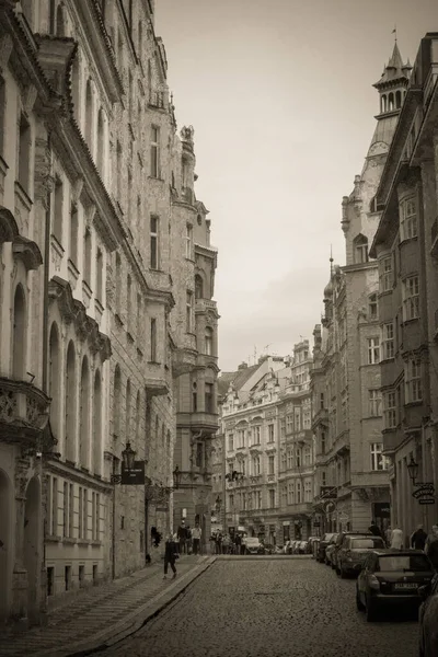 Krásné Ulice Architektura Podzimu Praha — Stock fotografie