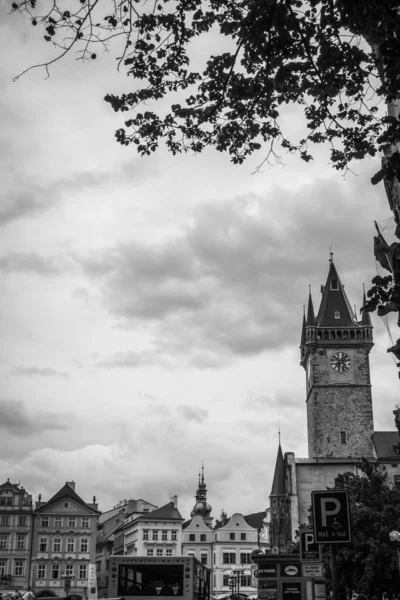 Schöne Straßen Und Architektur Des Herbstlichen Prag — Stockfoto