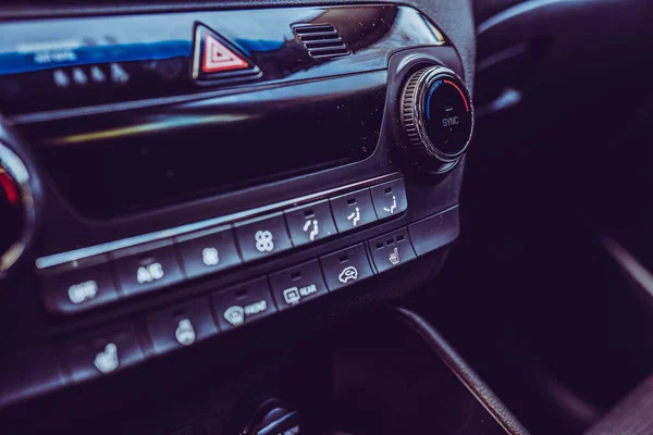 Interieur Van Een Moderne Auto Achtergrond Het Thema Auto — Stockfoto