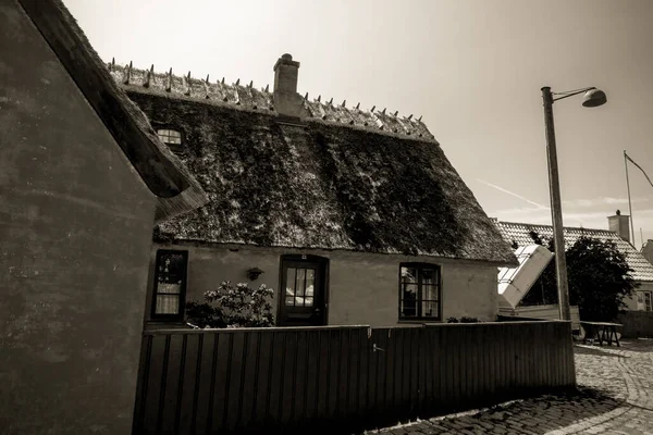 Όμορφη Δανική Αρχιτεκτονική Ένα Γραφικό Χωριό — Φωτογραφία Αρχείου