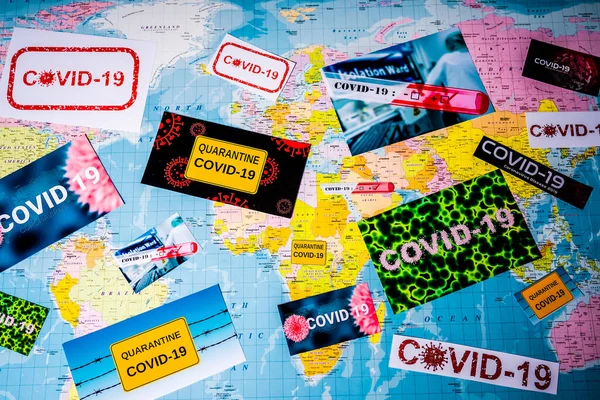 World Coronavirus Covid Latar Belakang Karantina — Stok Foto