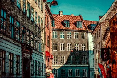 Kopenhag Şehri, Danimarka, İskandinavya. Güzel bir yaz günü