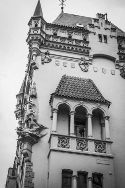 Güz Prag 'ın güzel sokakları ve mimarisi