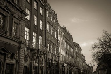 Muhteşem kış Lviv mimarisi ve sokakları