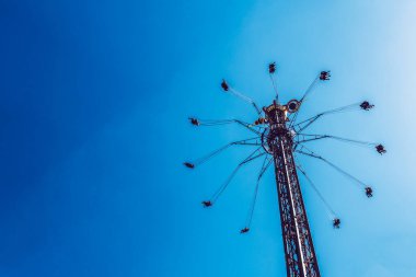 Kopenhag 'daki güzel park ve bahçe. Çekim