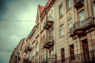 Muhteşem kış Lviv mimarisi ve sokakları