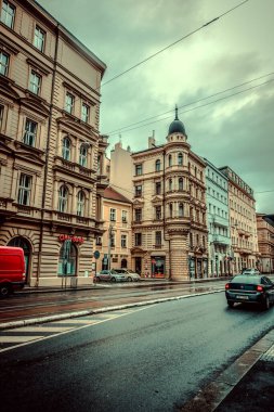Güz Prag 'ın güzel sokakları ve mimarisi