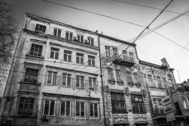 Muhteşem kış Lviv mimarisi ve sokakları