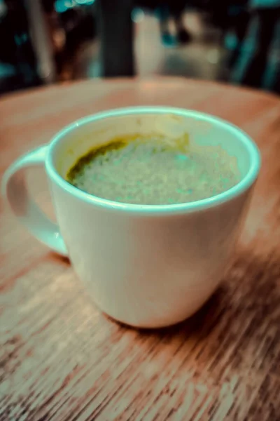 Match Latte Ένα Καφέ — Φωτογραφία Αρχείου