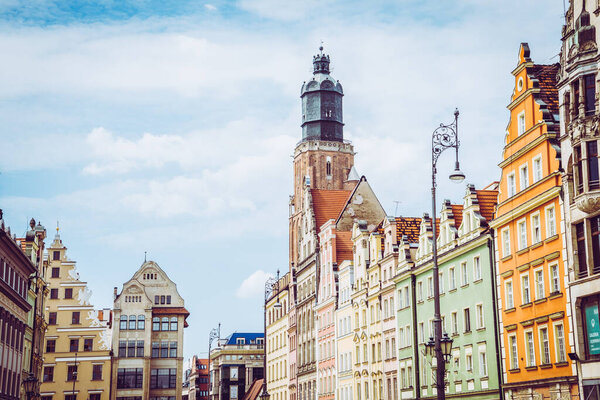 The beautiful, picturesque center of Wroclaw