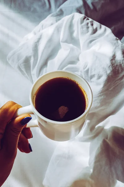 Cup of coffee in cafe food background