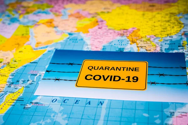 Világ Coronavirus Covid Karantén Háttér — Stock Fotó