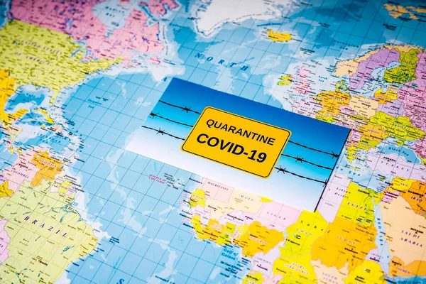 Światowy Koronawirus Covid Kontekst Kwarantanny — Zdjęcie stockowe