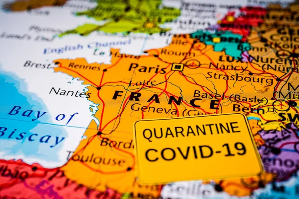 Franciaország Coronavirus Covid Karantén — Stock Fotó