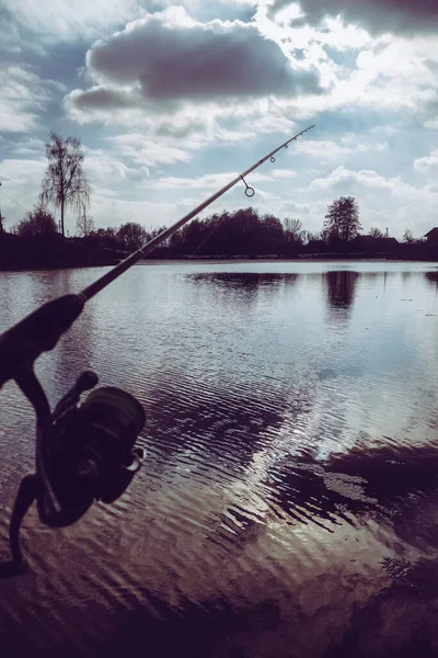 Pesca Lúcio Lago — Fotografia de Stock