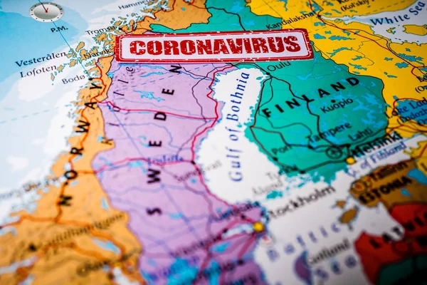 瑞典关于Covid Coronavirus检疫问题 — 图库照片