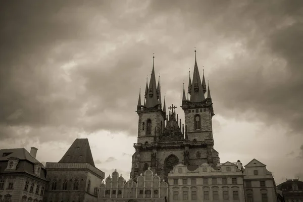 Krásné Ulice Architektura Podzimu Praha — Stock fotografie