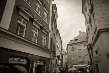 Güz Prag 'ın güzel sokakları ve mimarisi