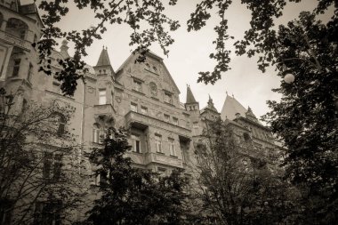 Güz Prag 'ın güzel sokakları ve mimarisi