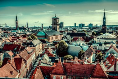 Kopenhag Şehri, Danimarka, İskandinavya. Güzel bir yaz günü