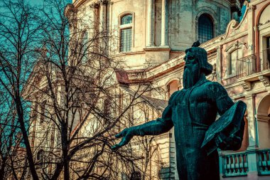 Muhteşem kış Lviv mimarisi ve sokakları