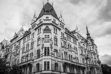 Güz Prag 'ın güzel sokakları ve mimarisi