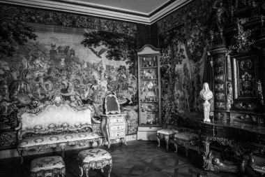 Kopenhag 'daki Rosenborg Kalesi' nin güzel odaları