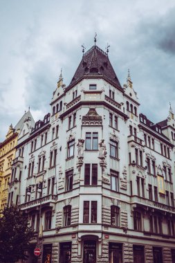 Güz Prag 'ın güzel sokakları ve mimarisi