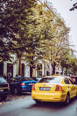 Güz Prag 'ın güzel sokakları ve mimarisi