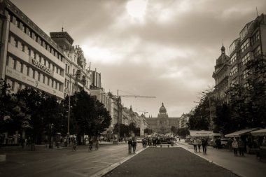 Güz Prag 'ın güzel sokakları ve mimarisi
