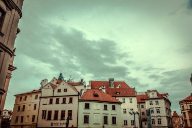 Güz Prag 'ın güzel sokakları ve mimarisi