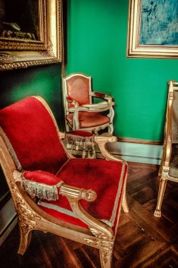 Kopenhag 'daki Rosenborg Kalesi' nin güzel odaları