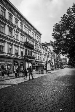 Güz Prag 'ın güzel sokakları ve mimarisi