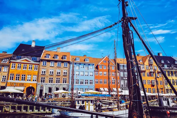 Вулиці Пам Ятки Копенгагена Подорож Копенгагена — стокове фото
