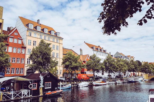 Gatorna Och Attraktioner Köpenhamn Resa Till Köpenhamn — Stockfoto