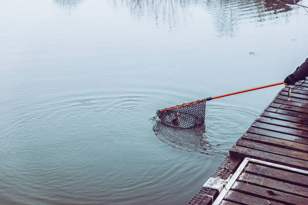 Pesca Lucio Lago — Foto de Stock