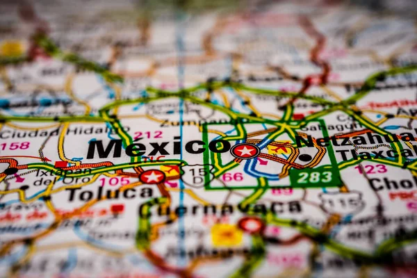 Mapa Viajes México —  Fotos de Stock