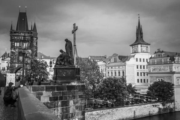 Piękne Ulice Architektura Jesiennej Pragi — Zdjęcie stockowe