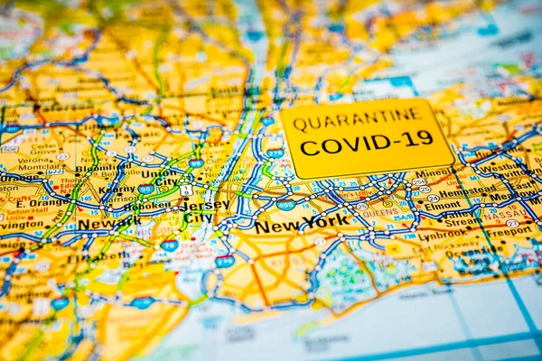 New York Coronavirus Covid Fondo Cuarentena — Foto de Stock