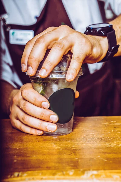 Mojito Fazendo Fundo Café — Fotografia de Stock