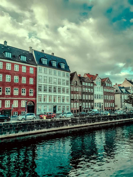 Копенгаген Летом Красивая Архитектура Путешествия Фон — стоковое фото