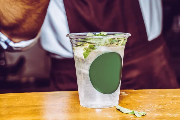 Mojito Machen Café Hintergrund — Stockfoto