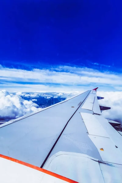 Vue Fenêtre Avion Aile — Photo