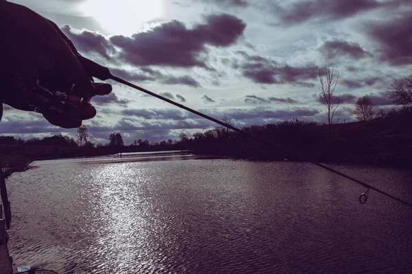 Luccio Lago Pesca Sfondo — Foto Stock