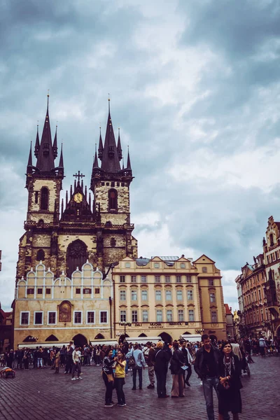 Krásné Ulice Architektura Podzimu Praha — Stock fotografie