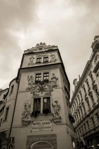 Güz Prag Güzel Sokakları Mimarisi — Stok fotoğraf