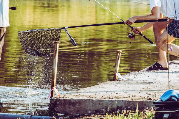 Torneo Pesca Recreación Naturaleza Fondo — Foto de Stock