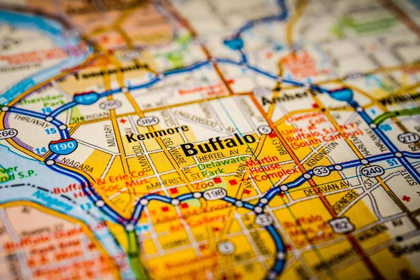 Buffalo on USA map background