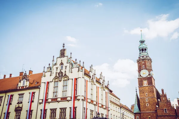 Centro Bonito Pitoresco Wroclaw — Fotografia de Stock