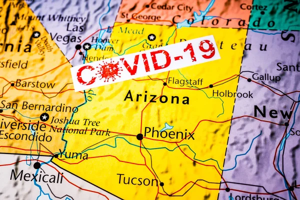 Arizona Staten Covid Karantän Bakgrund — Stockfoto